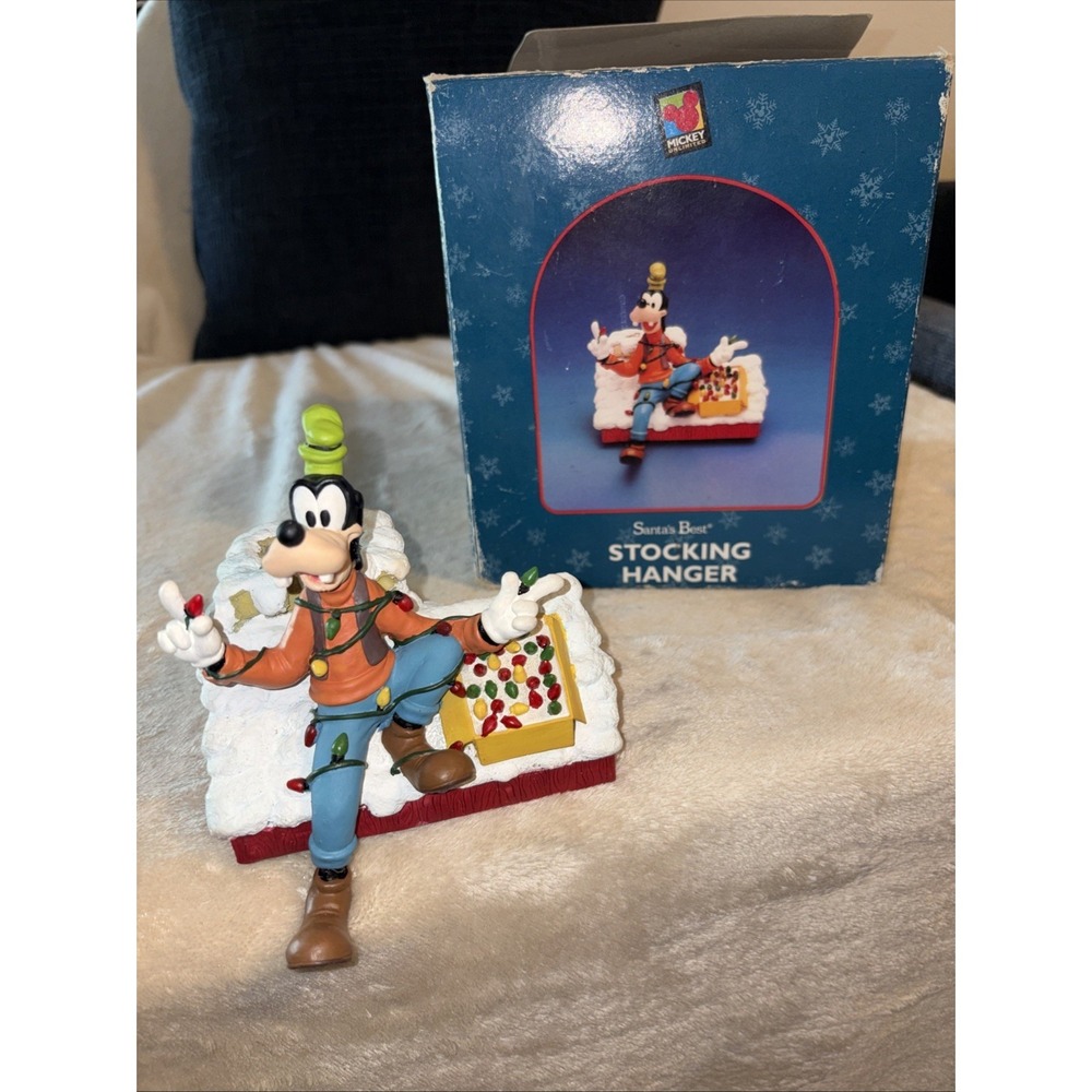 Disney Mickey Mouse Unlimited Goofy on Roof Top Stocking Holder Hanger